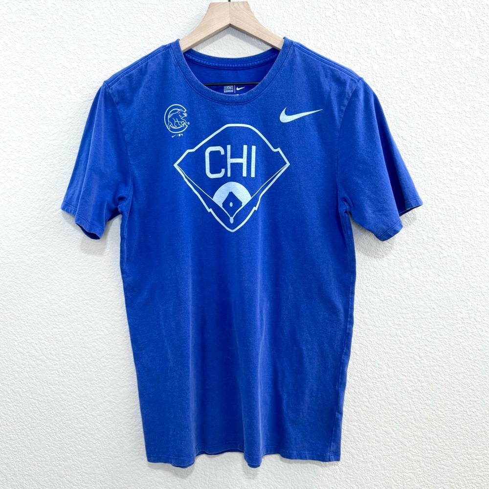 Nike MLB Chicago Cubs T-Shirt Men’s S, Blue CHI Vintage Wash Graphic T